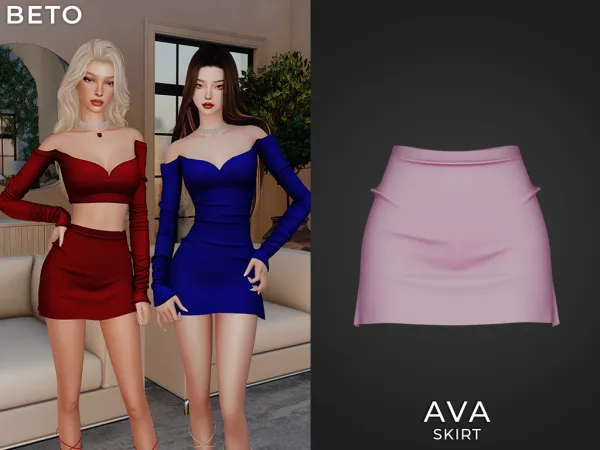 Alpha Ava (Skirt) - The Sims 4 Custom Content