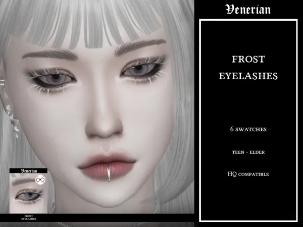 Alpha Frost Eyelashes by Venerian - The Sims 4 Custom Content