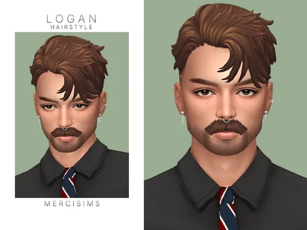 Maxis Match Logan Hairstyle by Mercisims - The Sims 4 Custom Content