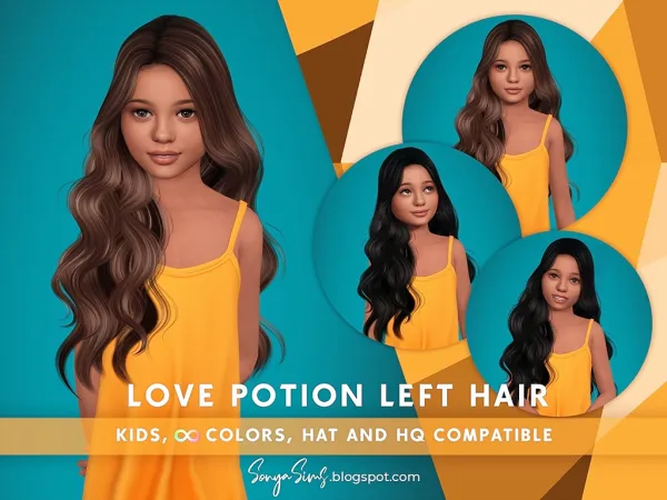 Alpha Love Potion Left Kids - The Sims 4 Custom Content