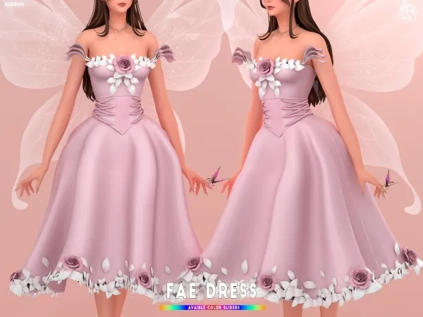 Mix FAE DRESS BRSIMS - The Sims 4 Custom Content