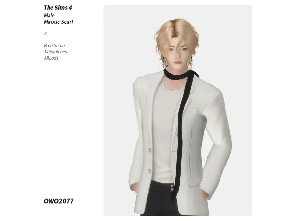 Maxis Match OWO2077 Mirotic Scarf M - The Sims 4 Custom Content