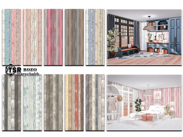 Mix Rozo Walls - The Sims 4 Custom Content