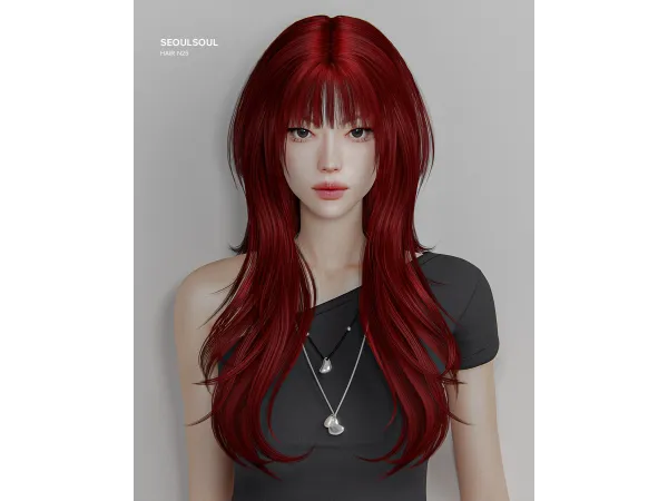 Alpha SIMS4 HAIR // N25 V2 soul by seoul - The Sims 4 custom content