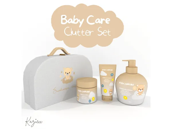 Alpha Baby Care Clutter Set by Kaziecc - The Sims 4 Custom Content