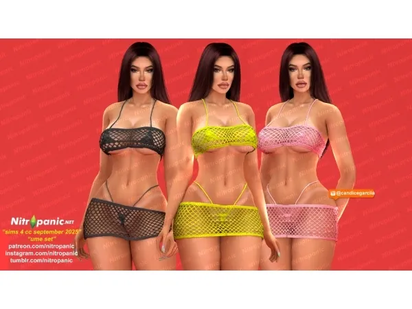 Alpha Nitropanic_Ume Set - The Sims 4 Custom Content