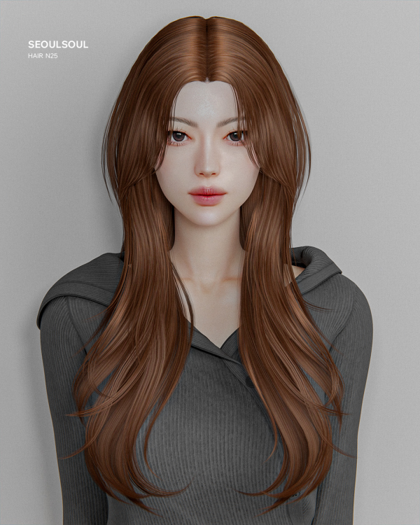 Alpha SIMS4 HAIR N25 V1 soul by simsfinds - The Sims 4 Custom Content