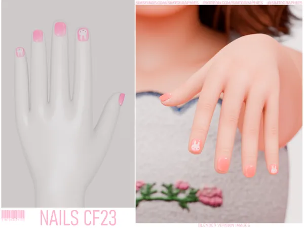 Alpha Nails CF23 - The Sims 4 Custom Content