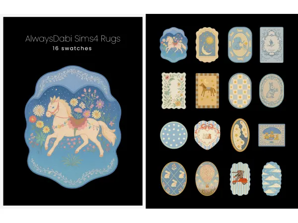 Alpha [AlwaysDabi] Rugs_N9 - The Sims 4 Custom Content