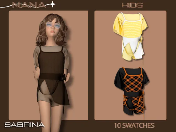 NANA7 - (Sabrina) Set with bow for kids