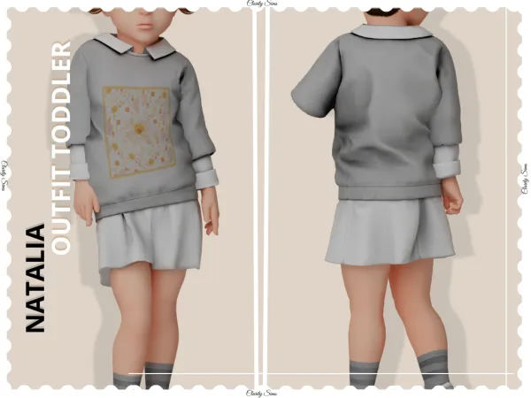 Alpha Natalia Outfit Toddler - The Sims 4 Custom Content