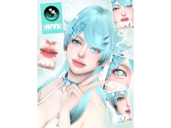 Maxis Match [euvii] last summer makeup pack - The Sims 4 Custom Content