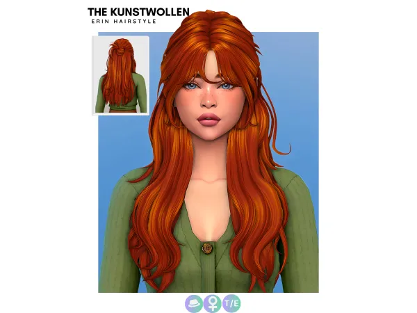 Maxis Match Erin hairstyle by thekunstwollen - The Sims 4 Custom Content