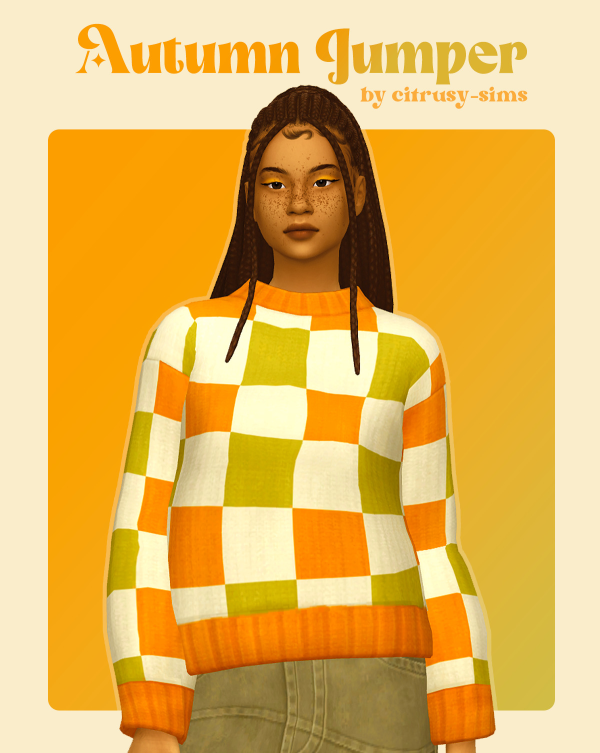 Maxis Match autumn jumper sims by simsfinds - The Sims 4 Custom Content