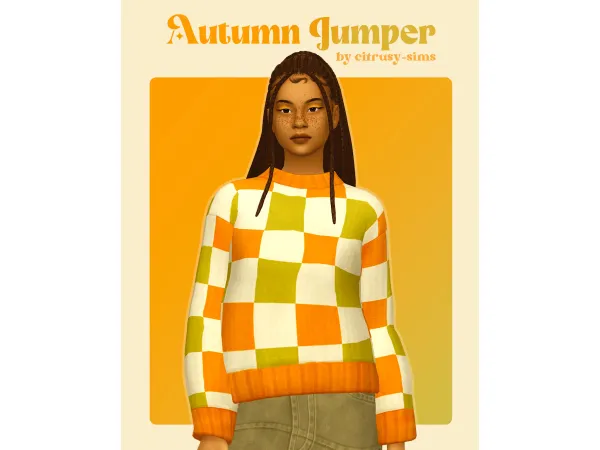 Maxis Match autumn jumper sims by citrusy - The Sims 4 Custom Content