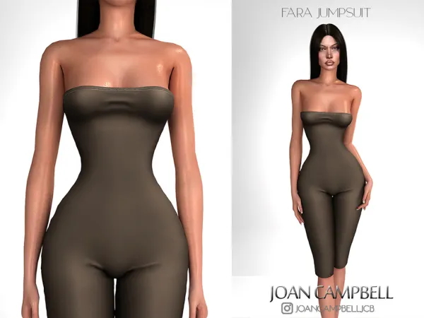 Alpha FARA JUMPSUIT by Joan_Campbell_Beauty_ - The Sims 4 Custom Content