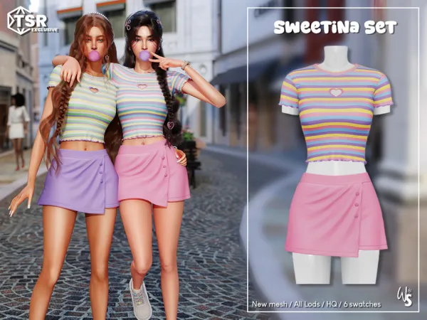 Mix Sweetina Clothing Set - The Sims 4 Custom Content