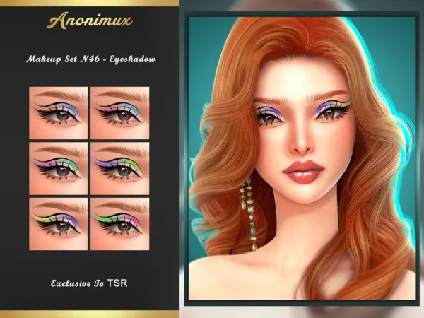 Mix Makeup Set N46 Eyeshadow by Anonimux_Simmer - The Sims 4 Custom Content