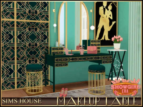 Mix MAKEUP TABLE by Sims_House - The Sims 4 Custom Content