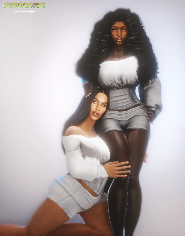 Alpha Cozy Babe Set by simsfinds - The Sims 4 Custom Content