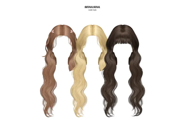 Alpha SIMS4 HAIR N28 by seoulsoul - The Sims 4 Custom Content