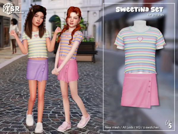 Mix Sweetina Clothing Set for child - The Sims 4 Custom Content