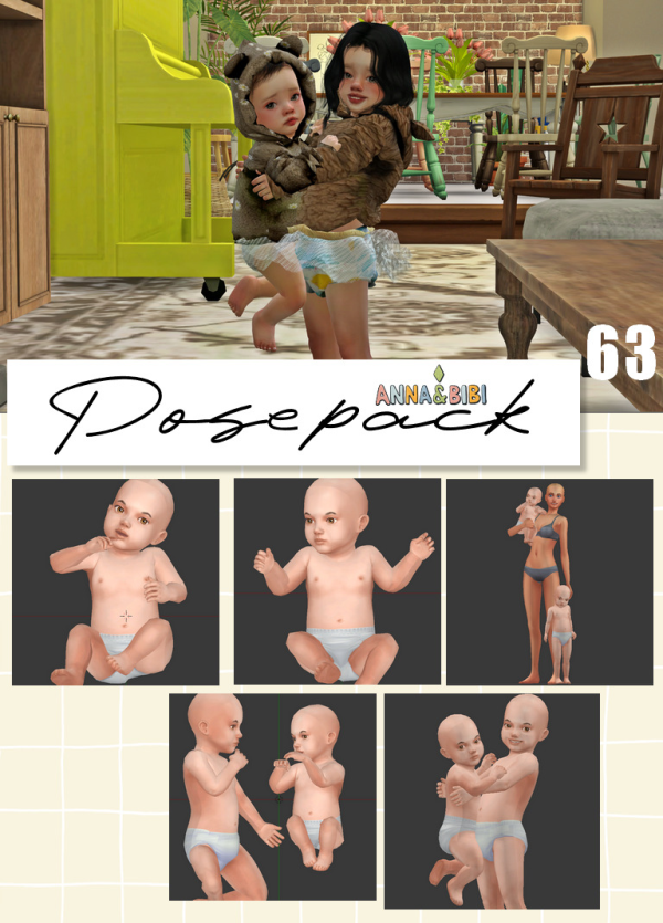 Mix Posepack_063 [AnnaBibi] by simsfinds - The Sims 4 Custom Content
