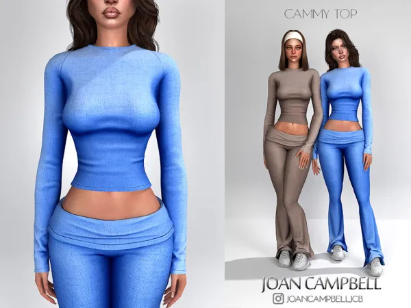 Alpha CAMMY TOP by Joan_Campbell_Beauty_ - The Sims 4 Custom Content