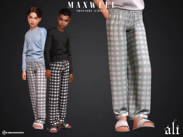 Mix MAXWELL trousers (child) by ali1 - The Sims 4 Custom Content