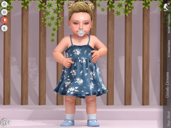 Mix Gilab Dress Infant by KaTPurpura - The Sims 4 Custom Content
