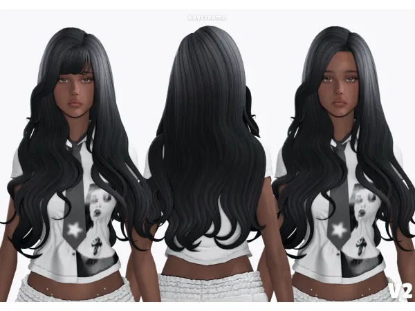 Maxis Match baileigh hair by kaycreame - The Sims 4 Custom Content