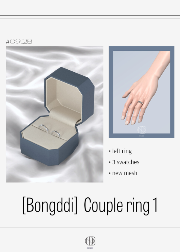 Alpha [Bongddi] Couple ring 1 by simsfinds - The Sims 4 Custom Content