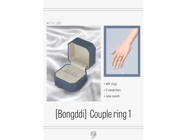 Alpha [Bongddi] Couple ring 1 - The Sims 4 Custom Content
