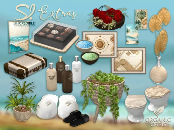 Alpha Organic Oasis Extras Full set - The Sims 4 Custom Content