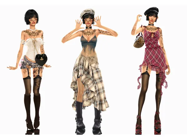 Alpha Alternative looks for Summer by wannabe - The Sims 4 Custom Content