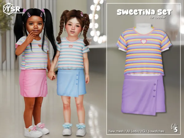 Mix Sweetina Clothing Set - The Sims 4 Custom Content