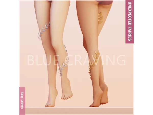 Alpha Blue Craving Leg Leaves - The Sims 4 Custom Content