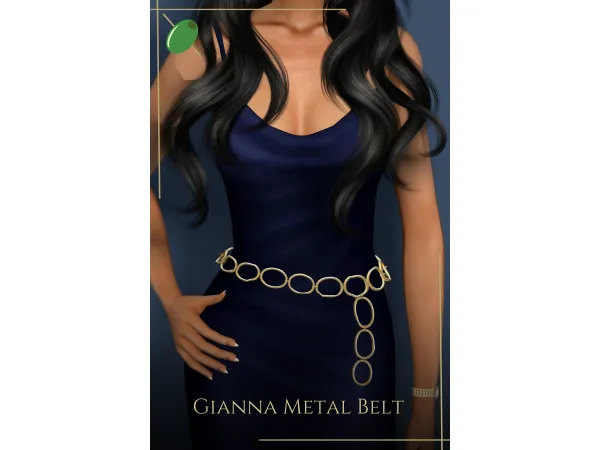 Alpha Gianna Metal Belt - The Sims 4 Custom Content