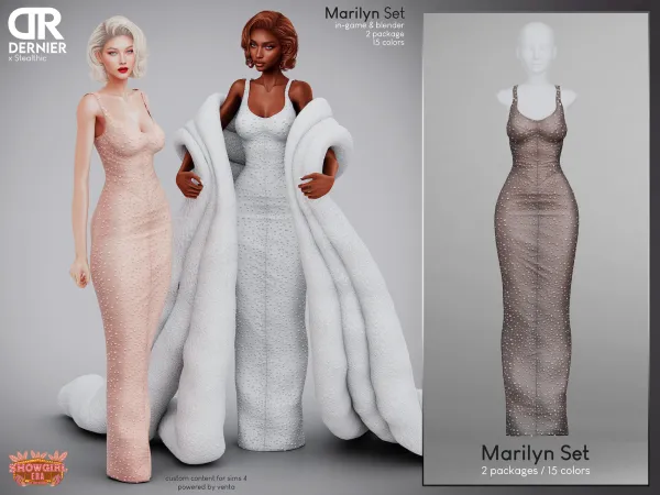 Alpha DERNIER Marilyn Set (Gift) - The Sims 4 Custom Content