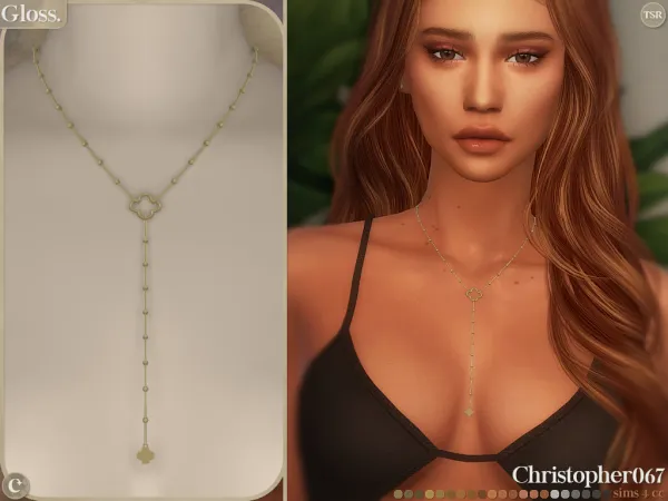 Alpha Gloss Necklace Christopher067 - The Sims 4 Custom Content