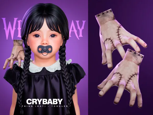 Alpha CRYBABY Thing (Wednesday) I Toddler (Wandinha) by crybaby - The Sims 4 custom content