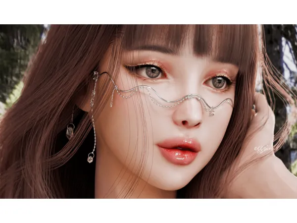 Alpha face chain 04 by eggu_sims - The Sims 4 Custom Content