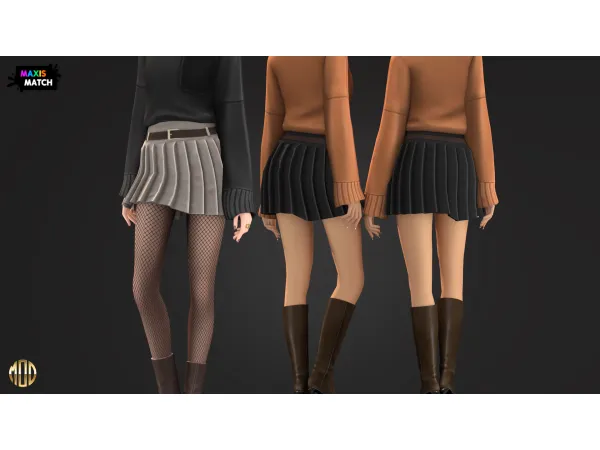 Maxis Match MYLA SKIRT by ModCo Studios - The Sims 4 Custom Content