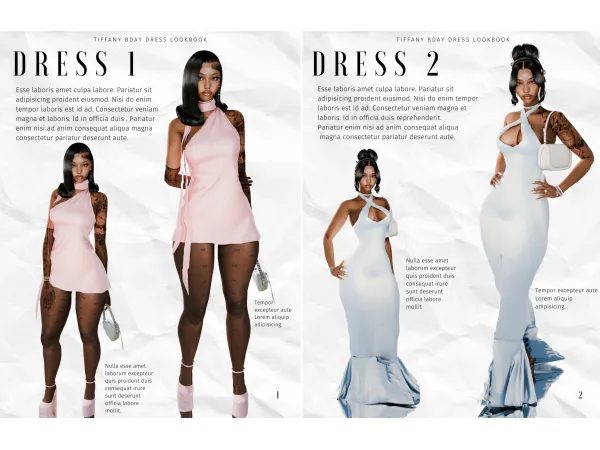 Alpha tiffany (birthday) party dress lookbook by ch3rrysimss - The Sims 4 Custom Content