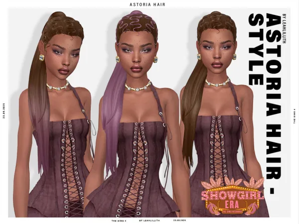 Maxis Match Showgirl Era Astoria Hairstyle by Leah_Lillith - The Sims 4 Custom Content
