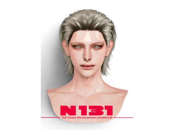 Alpha [SIMS4TS4] MoooD Hair N131 - The Sims 4 Custom Content