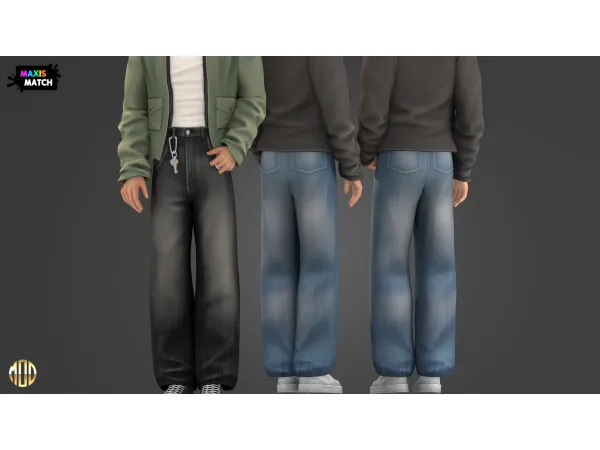 Maxis Match MYLES JEANS by ModCo Studios - The Sims 4 Custom Content
