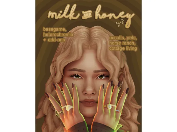 Maxis Match milk honey an eye set by wrixie - The Sims 4 Custom Content