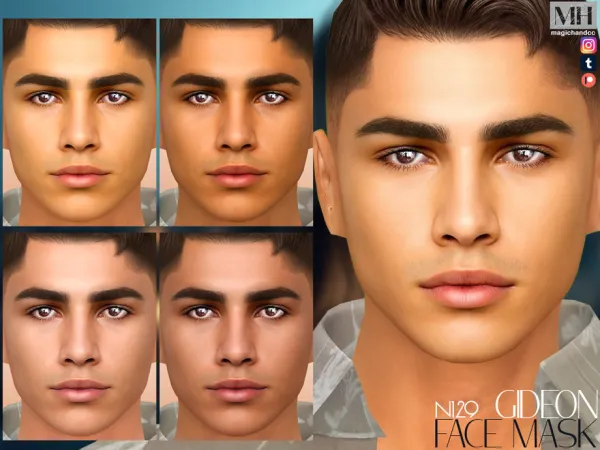 Alpha Gideon Face Mask N129 - The Sims 4 Custom Content