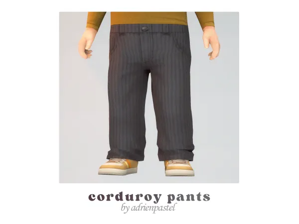 Maxis Match Corduroy Pants (Infants) by adrienpastel - The Sims 4 Custom Content